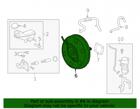 Vacuum booster Hyundai Kona 18-21 2.0