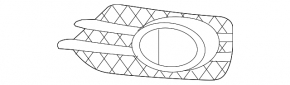 Bumper grille right VW Tiguan 12-17 rest under fog lights, chrome frame