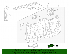 Lexus GX 24-26 inner trunk handle