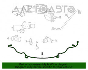 Lexus RX350 RX450h 20 Front Bumper Wiring - USA