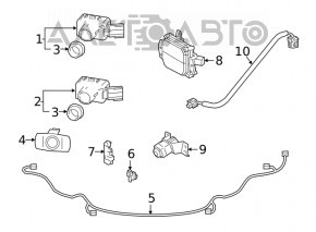 Lexus RX350 RX450h 20 Front Bumper Wiring - USA