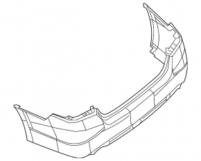 Rear bumper bare Nissan Altima 16-18 rest