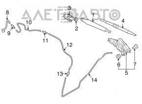 Rear wiper arm Kia Sorento 16-20