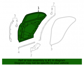 Door bare rear right Mercedes W213 E 17-23 graphite 992