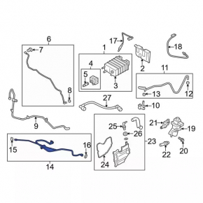 Fuel Pressure Sensor Lincoln MKC 15- with tubes