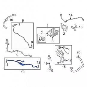 Fuel Pressure Sensor Lincoln MKC 15- with tubes