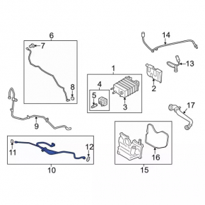 Fuel Pressure Sensor Lincoln MKC 15- with tubes