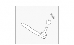 Steering tip right Infiniti G37 06-14 CTR