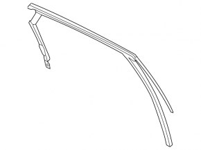 Upper rear left door molding Ford Fusion mk5 13-20 chrome with glass seal