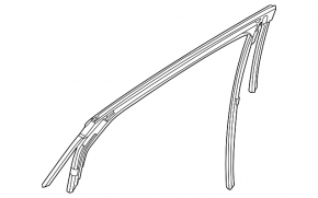 Rear left door glass seal Ford Mustang Mach-E 21-23