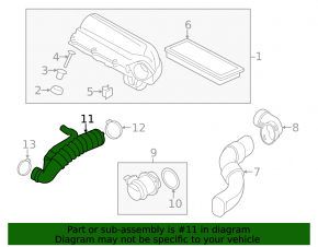 Air duct for turbine Mini Cooper S Clubman R55 07-14 1.6 turbo