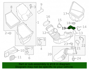 Resonator Bracket BMW 5 G30 17-23 2.0T, 530e hybrid OEM