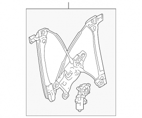 Window lifter with motor front left Chevrolet Equinox 10-17