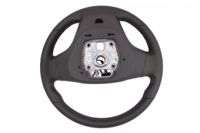 Naked steering wheel Chevrolet Volt 11-15 leather, dark gray with graphite overlay, no buttons, scratches, bumps