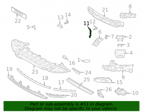 Front Bumper Bracket Left Volvo V90 17-22 USA