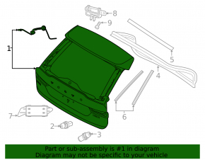 Boot door bare Volvo V90 17-21 usa T5, T6