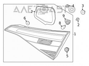 Inner light trunk lid left Honda Civic XI FE/FL 22- 4d