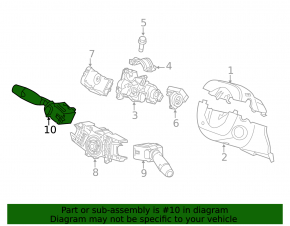 Left steering column switch for Honda CRZ 11-16
