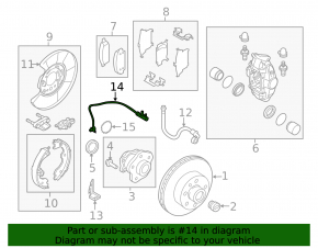 ABS sensor rear right Infiniti QX50 14-17