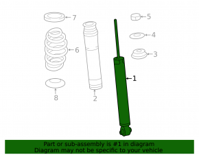 Shock absorber rear left Lexus CT200h 11-12