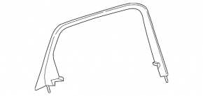 Interior rear left door frame for Audi A6 C8 19-25, black, under curtain