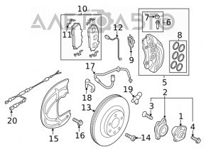Front left ABS sensor wire for Audi Q8 19-25