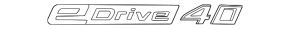 Emblem inscription eDrive trunk door BMW i4 21-25 Edrive 40,