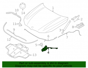 Left hood lock for BMW 5 G60 24-25