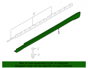 Right threshold for BMW X1 E84 13-15 X line