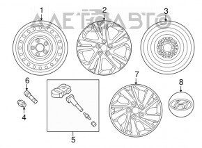 Wheel cap R15 Hyundai Elantra AD 17-20