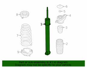 Rear left shock absorber Kia EV6 22-24 AWD for R20