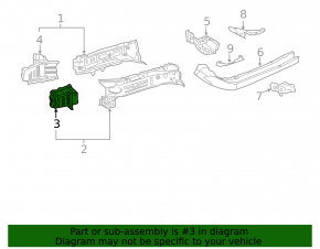 Front left side member nose for Toyota Rav4 19-25 Japan built