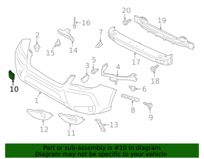 Tow Hook Plug Front Bumper Subaru Forester 14-18 SJ 2.0