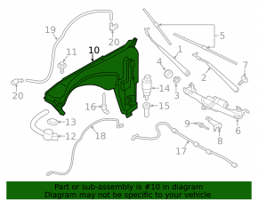 BMW X3 F25 11-17 washer reservoir without neck and sensor without headlight washer