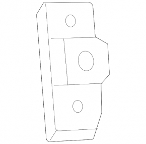 Lower right trunk door bumper for Toyota Venza 21-24 on the door