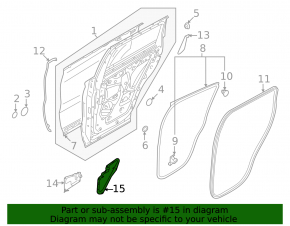 Mitsubishi Outlander 22-26 large rear right door panel