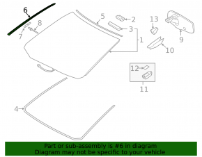 Windshield molding left Lexus NX200t NX300 NX300h 15-21