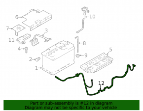 Battery cable Audi Q5 80A 18-24 through the entire body