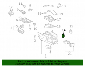 Lexus RX350 RX450h Differential Lock Button 10-15