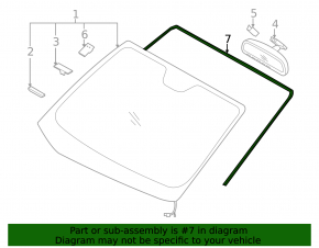 Windshield molding Kia Forte 4d 14-18