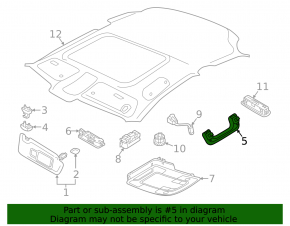 Front left ceiling handle Audi A3 22-26 gray
