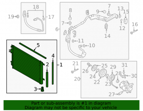 Hyundai Accent 18-23 air conditioner condenser radiator