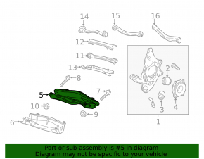 Lower control arm under the spring, rear left Mercedes C-class W205 300/350e 15-21 under pneumatic