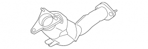 Right exhaust pipe with catalytic converter for Infiniti Q50 16-18 3.0