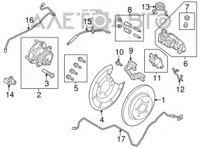 Rear left brake disc Ford Focus mk3 11-18