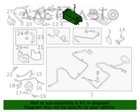 Canister with carbon absorber naked Ford C-max MK2 13-17 Energi
