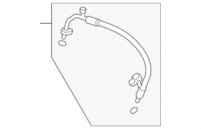 Air conditioning hose compressor-heater first Mazda6 09-13 2.5