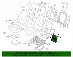 Lincoln MKC 18-19 Passenger Seat Lumbar Support with Motor