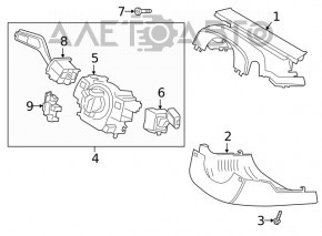 Steering column switch right Ford Escape MK4 20- without rain sensor