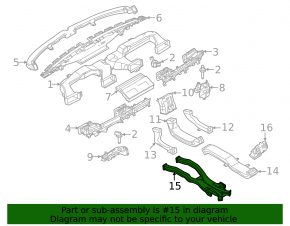Ford Mustang Mach-E 21-24 Center Console Heater Duct to Rear Row